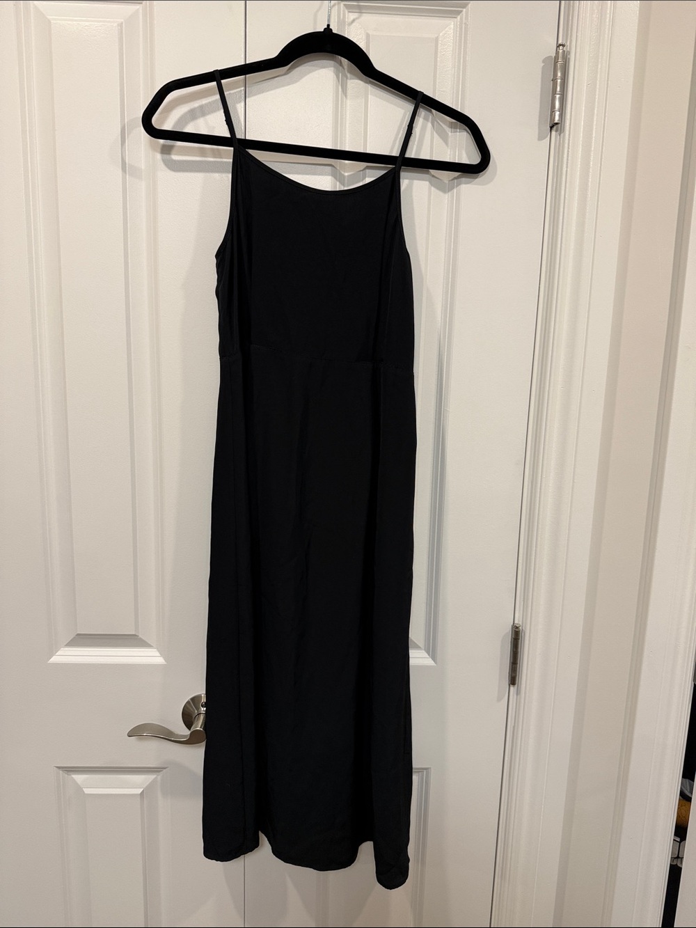 Wilfred Black Midi Dress with Thin Straps